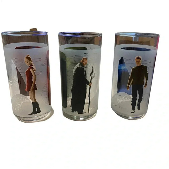 Burger King 2008 Paramount Pictures Star Trek- Set of 3 Glasses - Picture 2 of 4